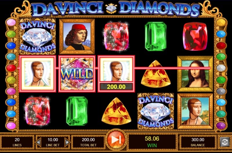 Da Vinci Diamonds gameplay casino