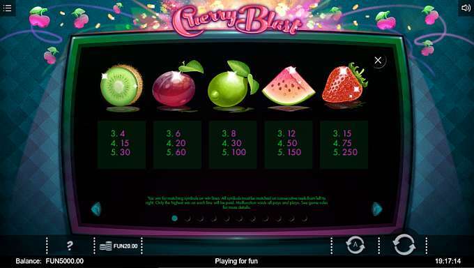 Cherry Blast Casino Game