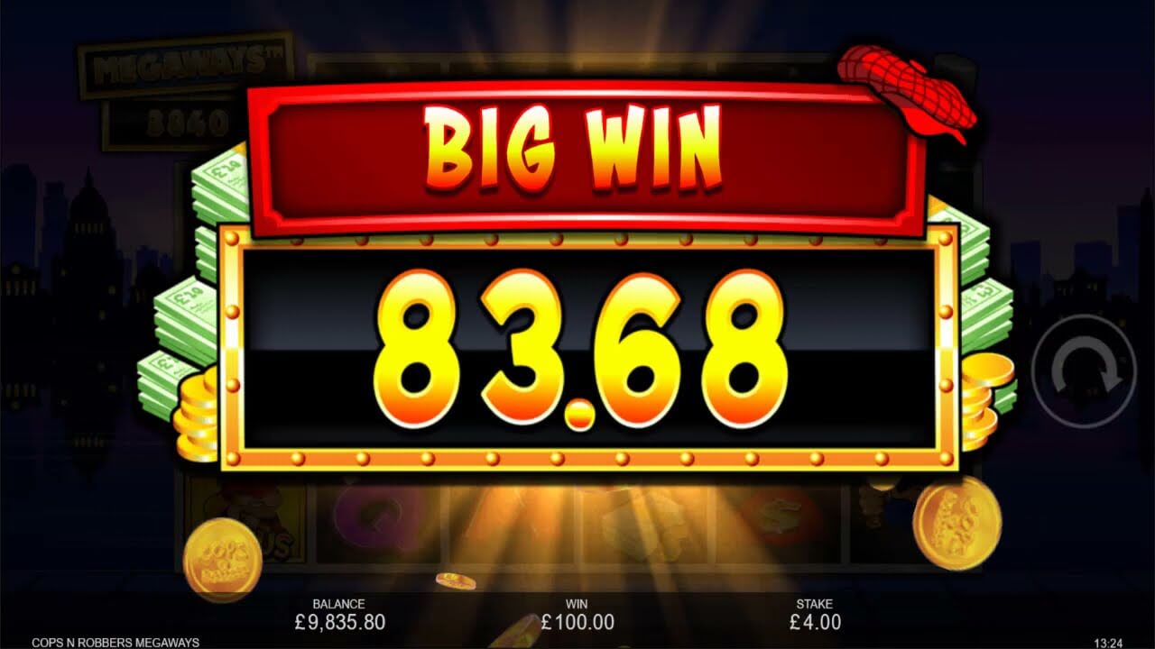 Cops n Robbers Megaways Slot Big Win