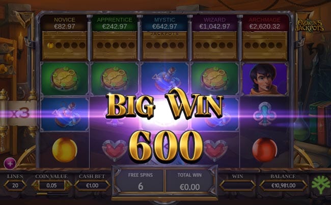 Ozwins Jackpots Slot Gameplay