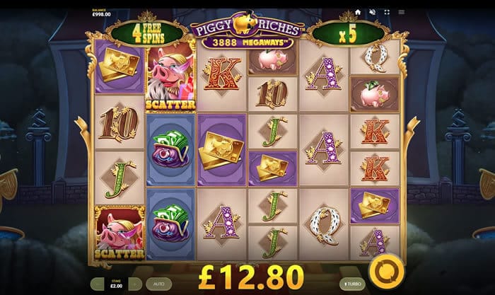 Piggy Riches Megaways Slot Machine Gameplay