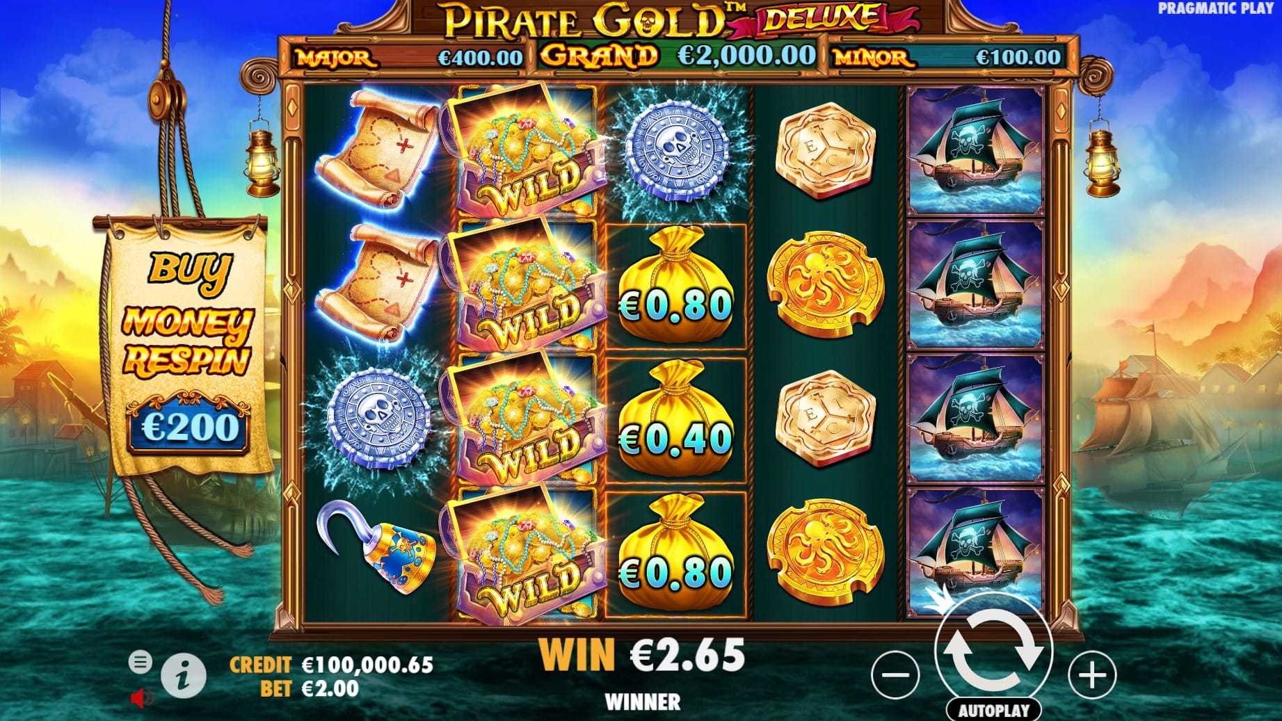 Pirate Gold Deluxe Slots Reels