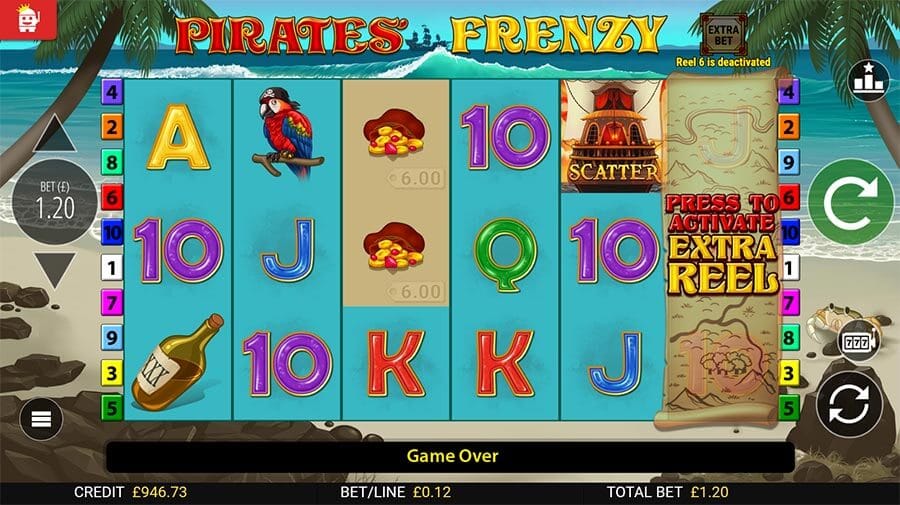 PIrates Frenzy Video Slots Gameplay