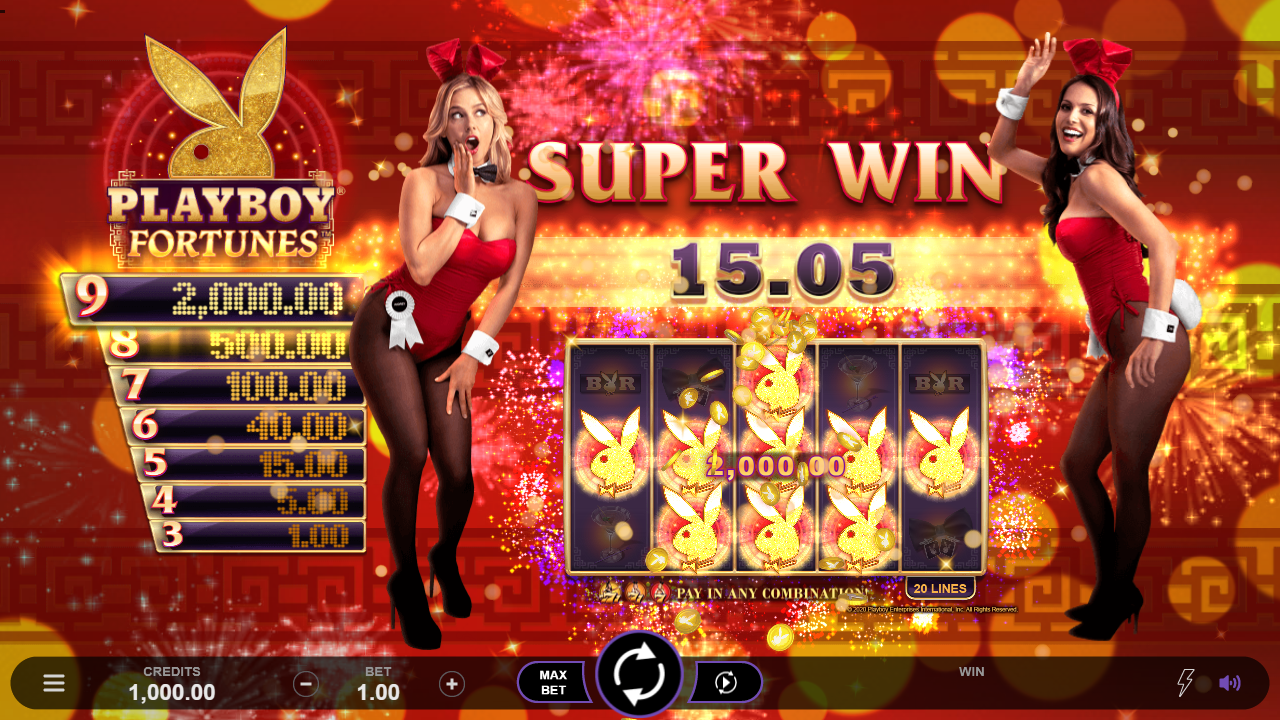 Playboy Fortunes Slot Win