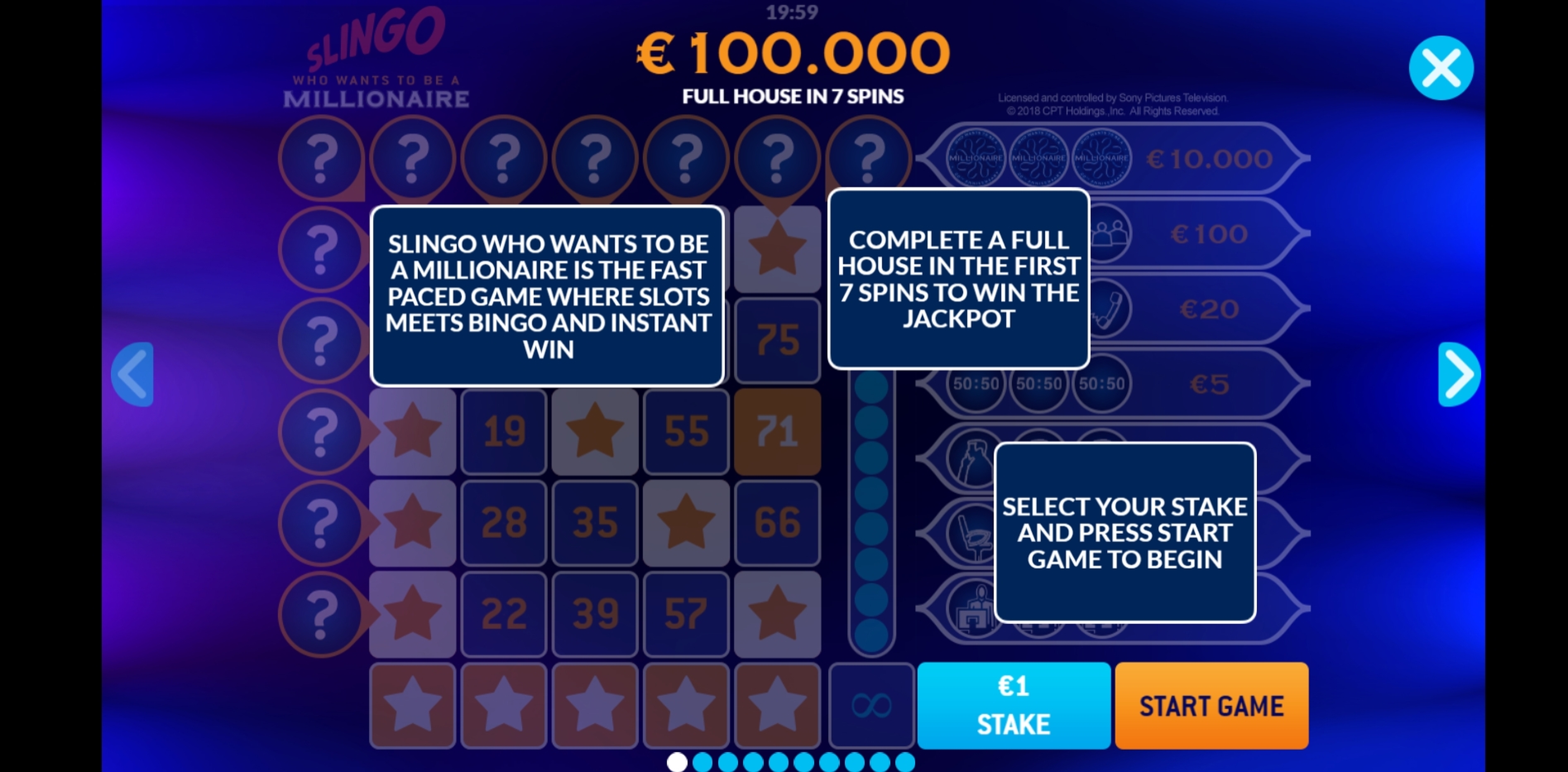 Slingo Who Wants to be a Millionaire Slot Gameplay