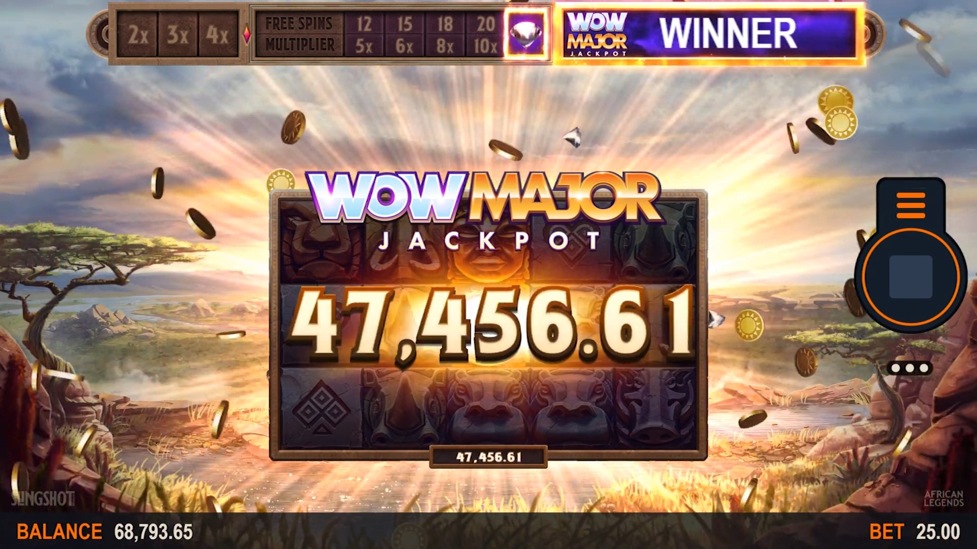 African Legends Wowmajor Slot Big Win