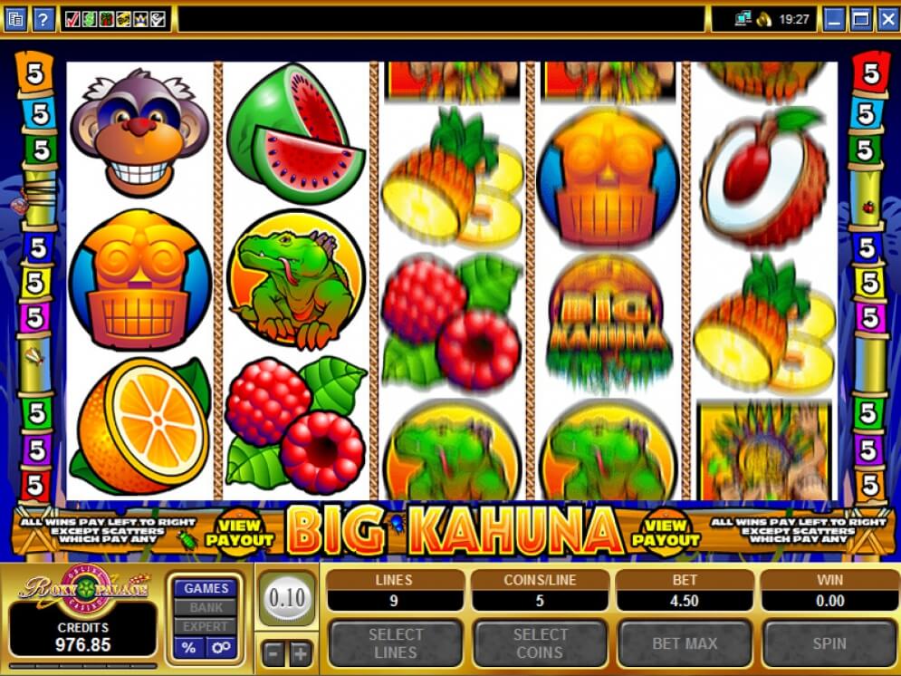 Big Kahuna Game Play