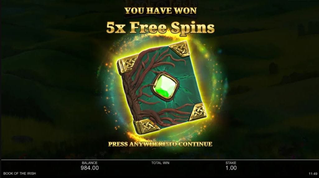 Book of the Irish Slot Free Spins