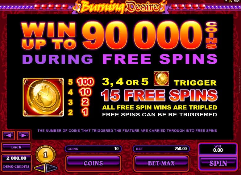 Burning Desire Free Slots