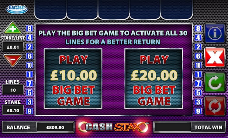 Cash Stax Slot Bonus Game