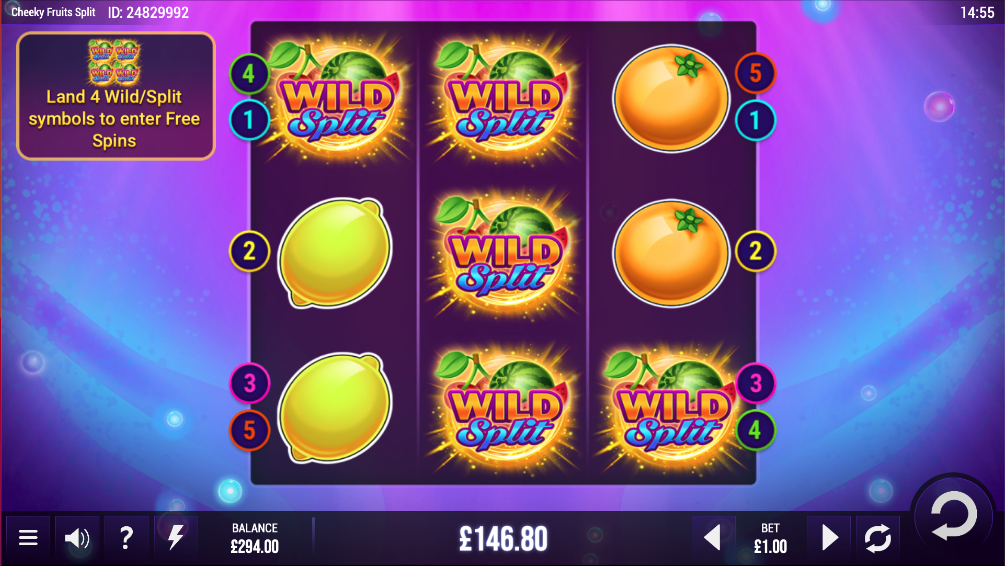 Cheeky Fruits Split Slot Gameplay