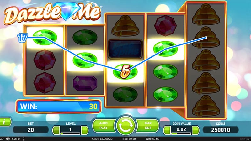 Dazzle Me Slot Logo Slot Reels