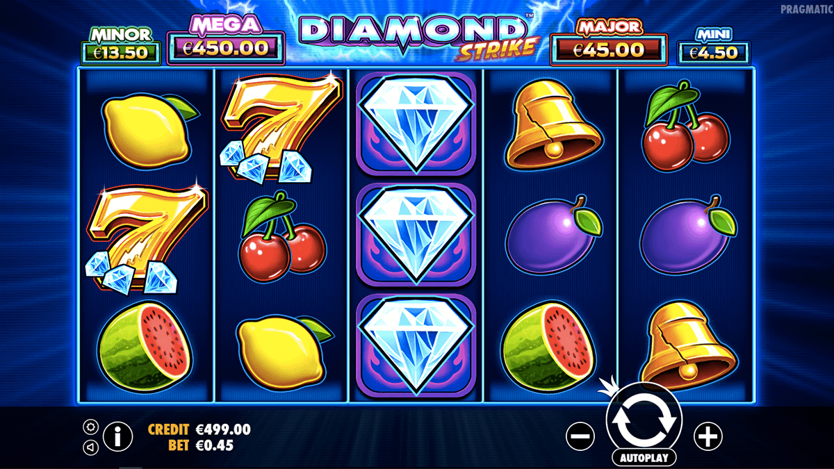 diamond strike video slot gameplay