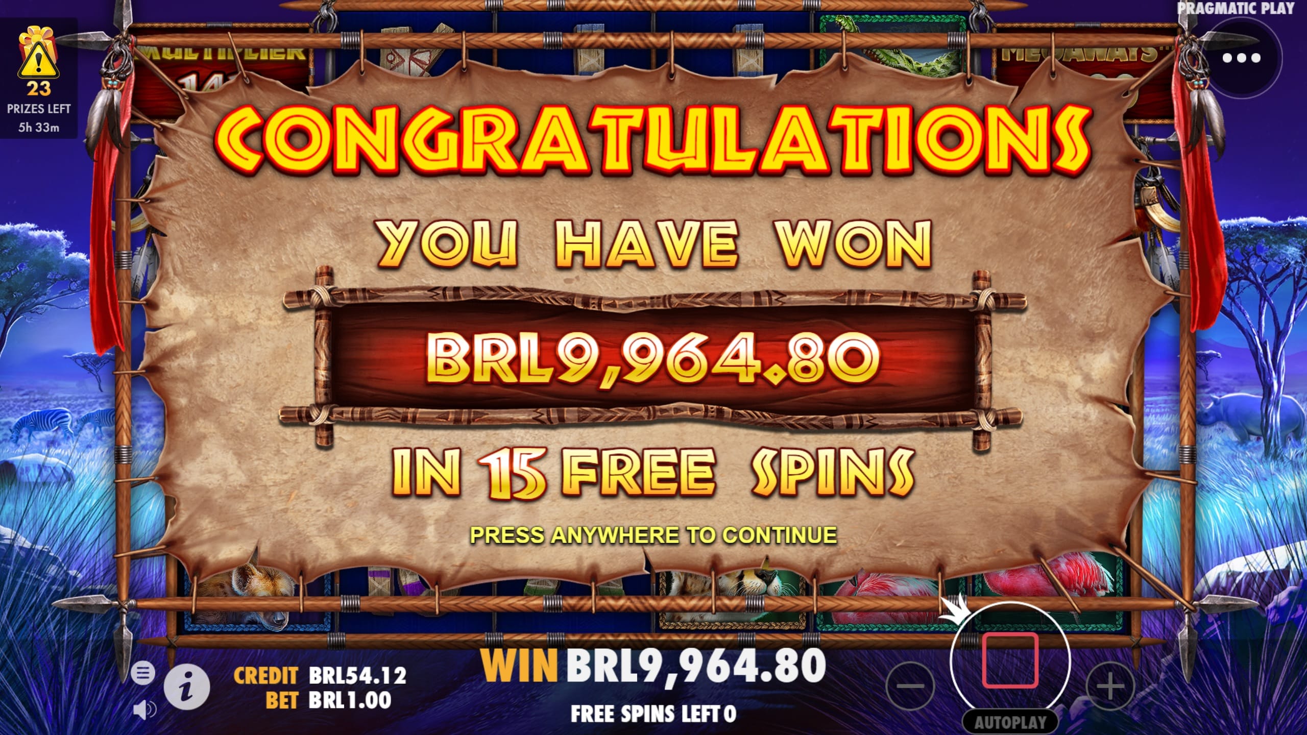 Great Rhino Megaways Slots Win