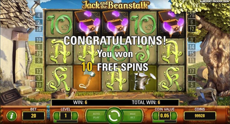 Jack and the Beanstalk Slot Game Bonus Features