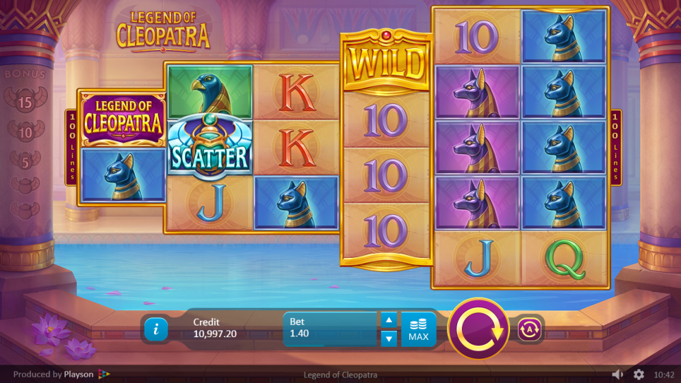 Legends of Cleopatra Slot Gameplay