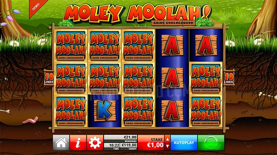 Moley Moolah Slots Wilds