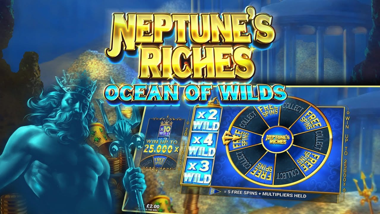 Neptune’s Riches: Ocean of Wilds Slot Logo Slots Racer