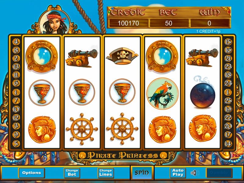 Pirate Princess Slots Reels