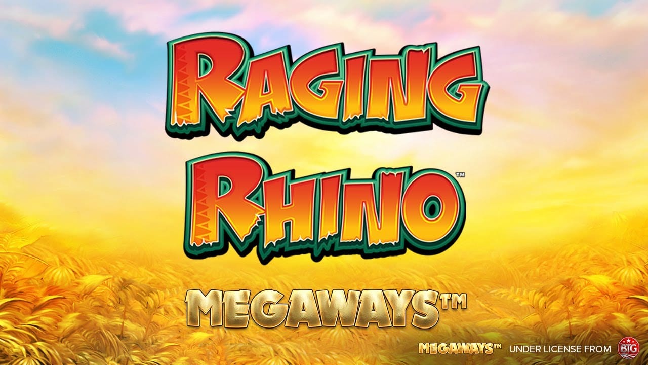 Raging Rhino MegaWays Slot Logo Slots Racer