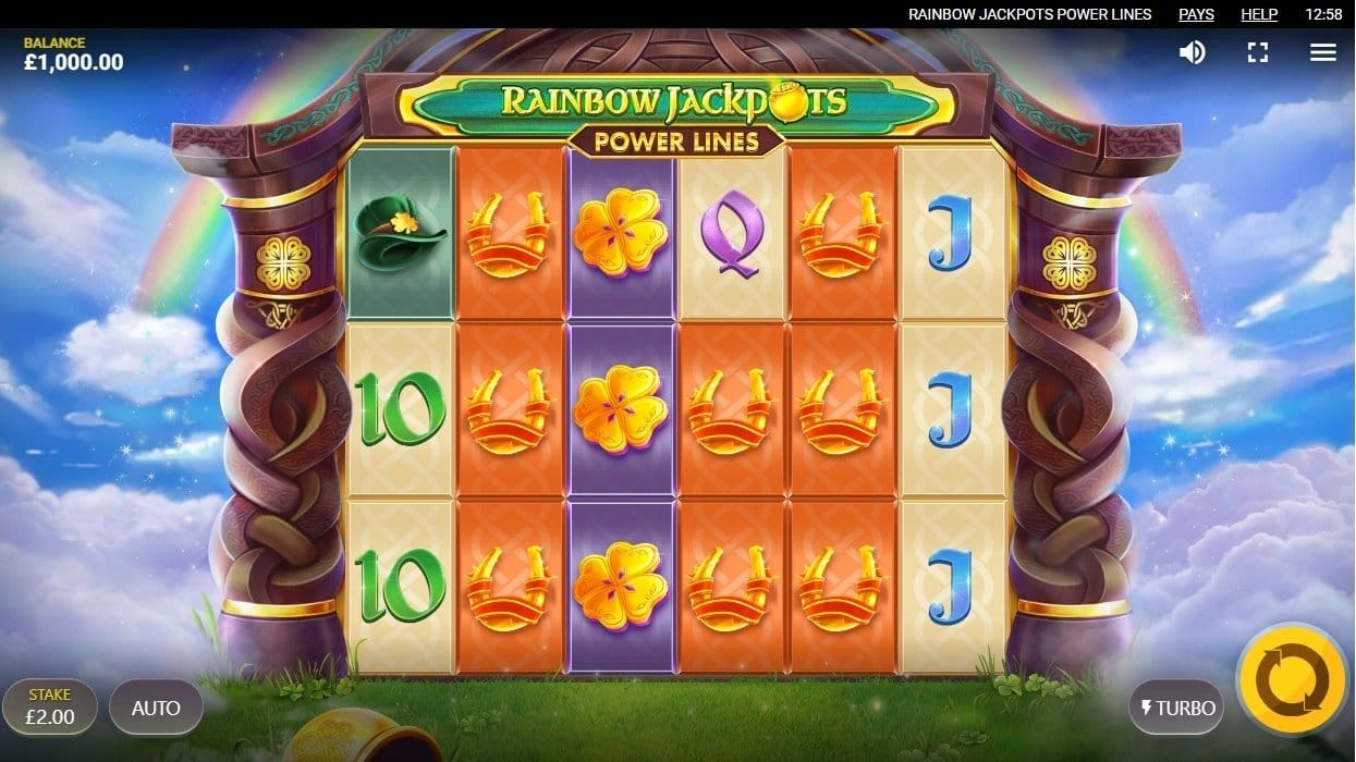 Rainbow Jackpots Power Lines Slots Game