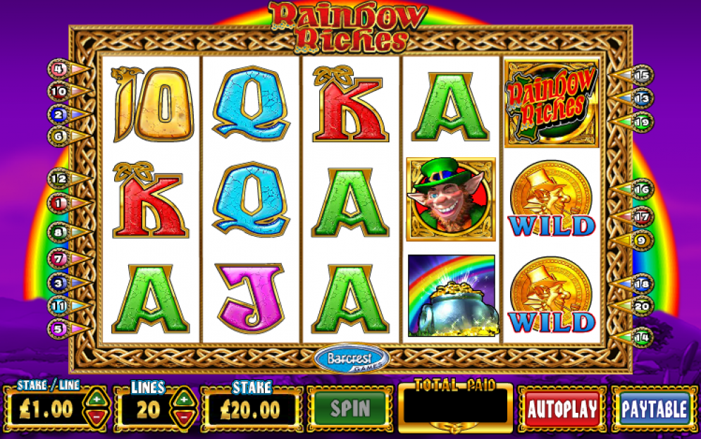 Rainbow Riches gameplay casino