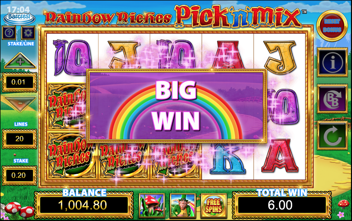 Rainbow Riches Pick N Mix Slots Win