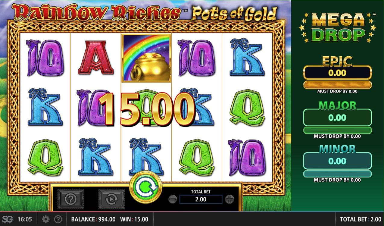 Rainbow Riches Pots of Gold Slot Game