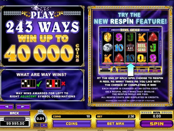 Reel Gems Deluxe Slots Bonus Features