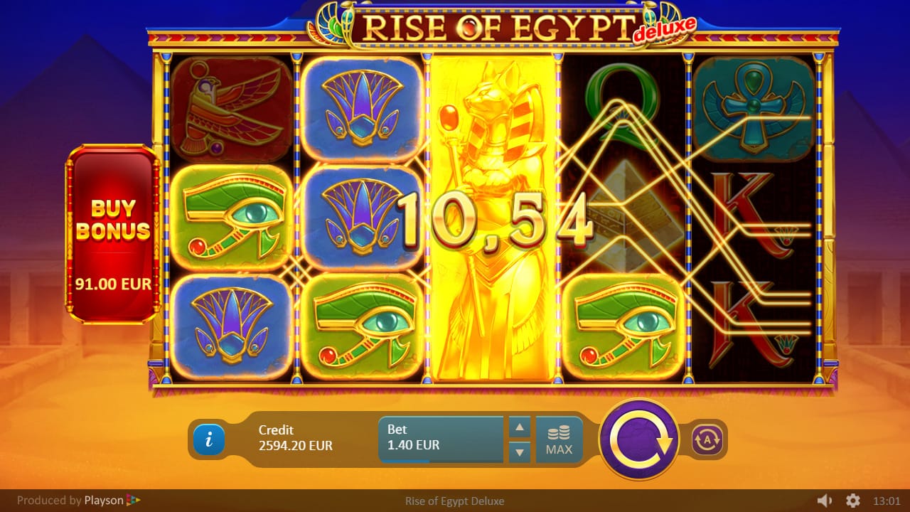 Rise of Egypt Deluxe Slot win