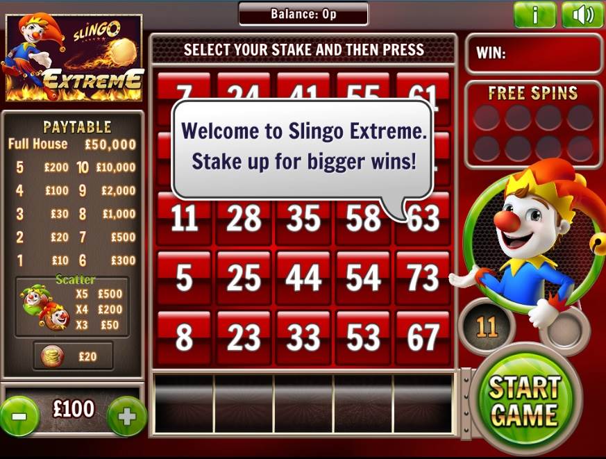 Slingo Extreme Slot Game