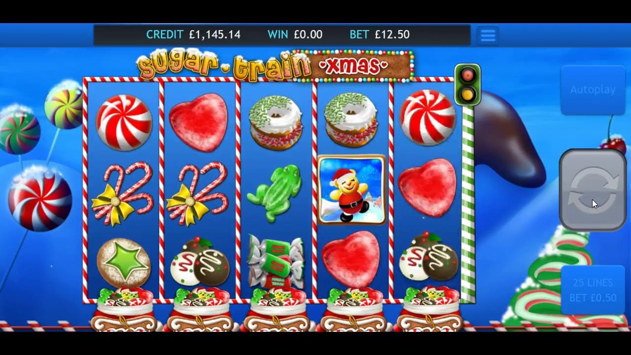 Sugar Train Xmas Jackpot Slot Gameplay