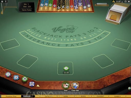 Vegas Strip Blackjack Game