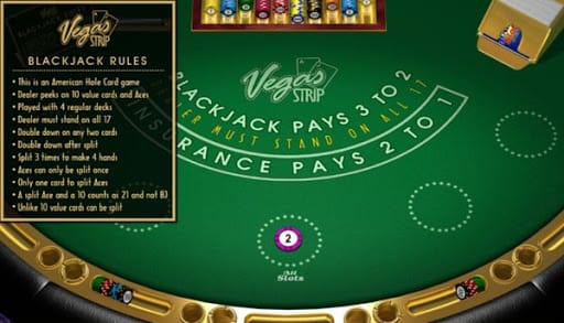 Vegas Strip Blackjack Casino Game