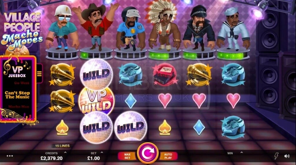 Village People Macho Moves Logo Slot Gameplay