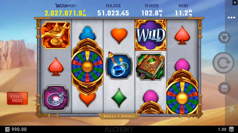 Wheel of Wishes WOWPOT Slot Gameplay