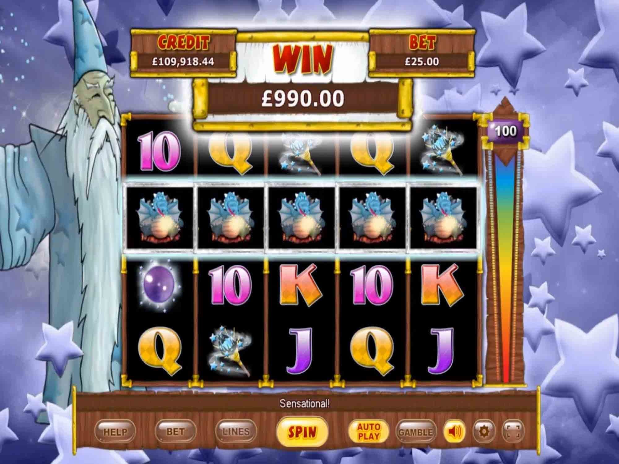 White Wizard Deluxe Slot Big Win