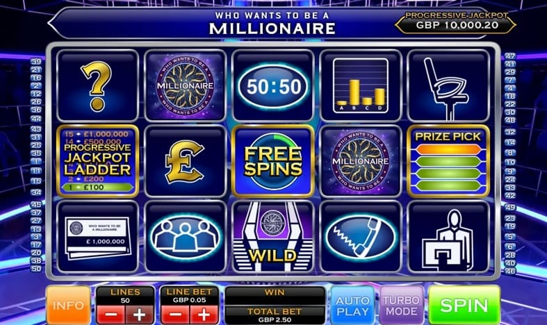 Who Wants To Be a Millionaire Slot Game Play