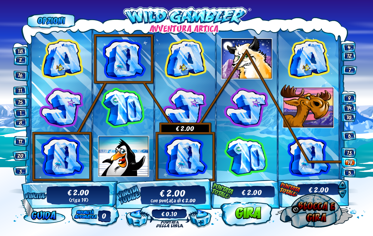 Wild Gambler Arctic Adventure Slot Reels