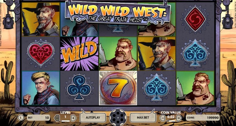 wild west train heist slot